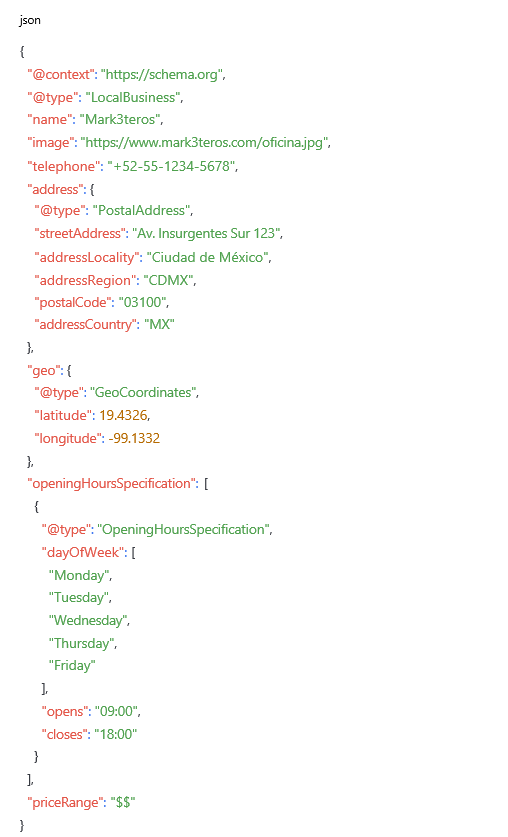 Local Business Schema