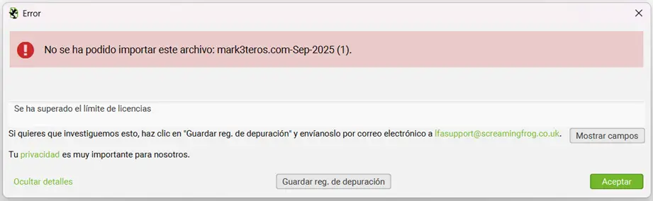 Screaming Frog SEO Log File Analyser