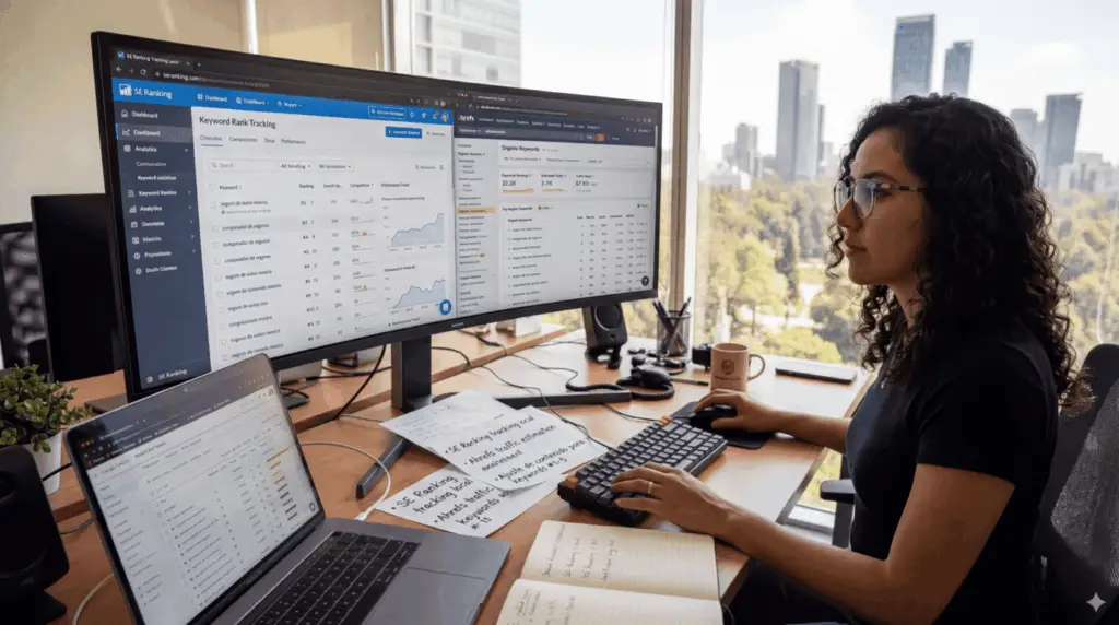 Herramientas de búsqueda de palabras clave que funcionan en México 3 diferencia entre Ahrefs Semrush y SE Ranking para keyword research